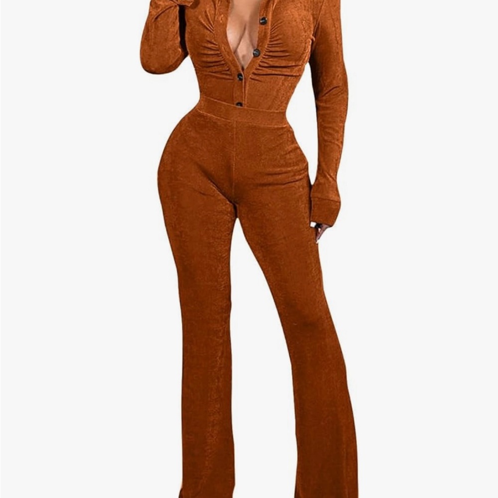 Elegant Brown Jumpsuit